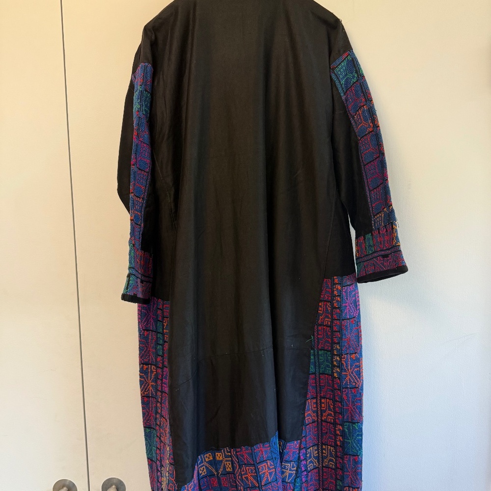 rare vintage Bedouin wedding/thobe dress, hand embroidery on cotton size XL - Picture 3 of 15